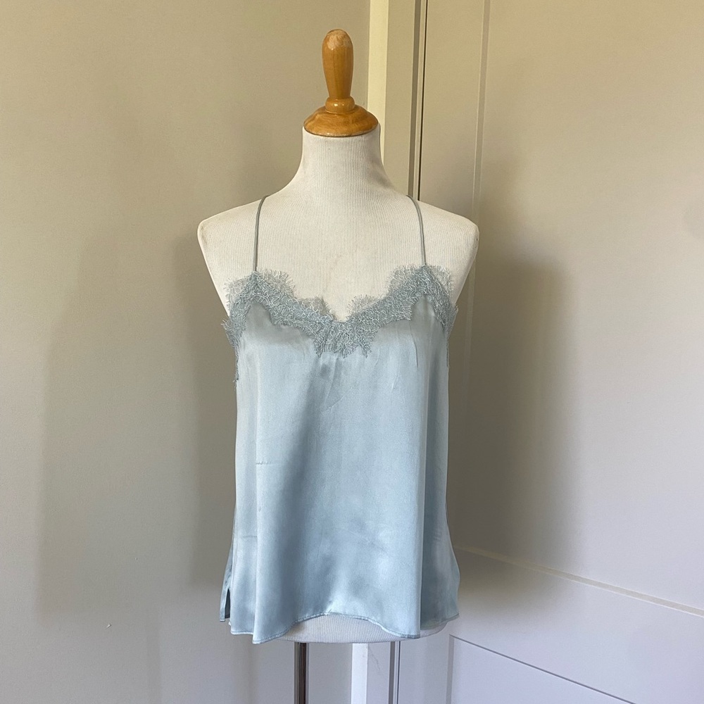 Cami NYC Silk Top with lace size small